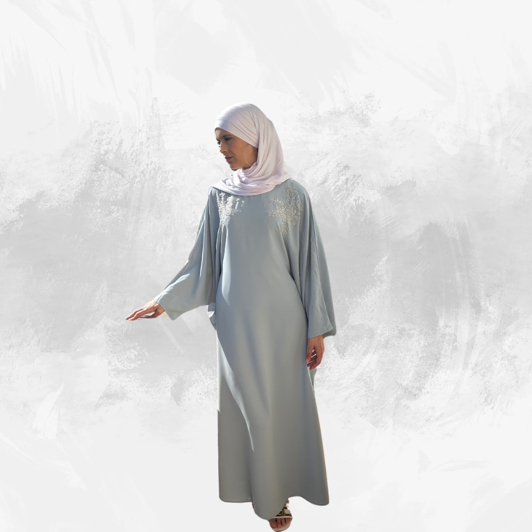 Abaya Abu Dhabi Bleu Clair