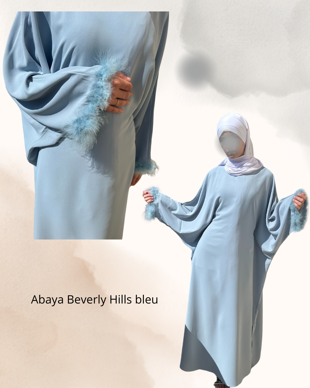 Abaya Beverly Hills bleu