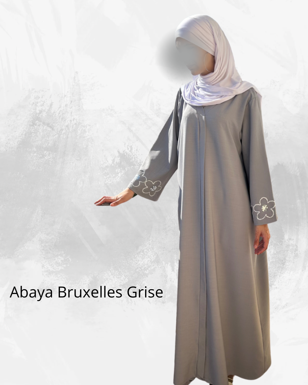 Abaya Bruxelles Grise